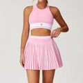 (pink) Dior rose women's tennis skirt set