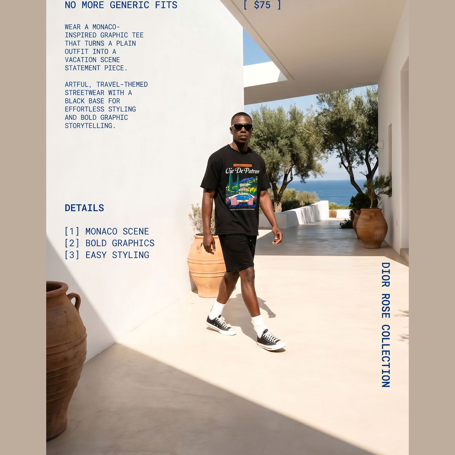 Black Summer in Monaco Tee