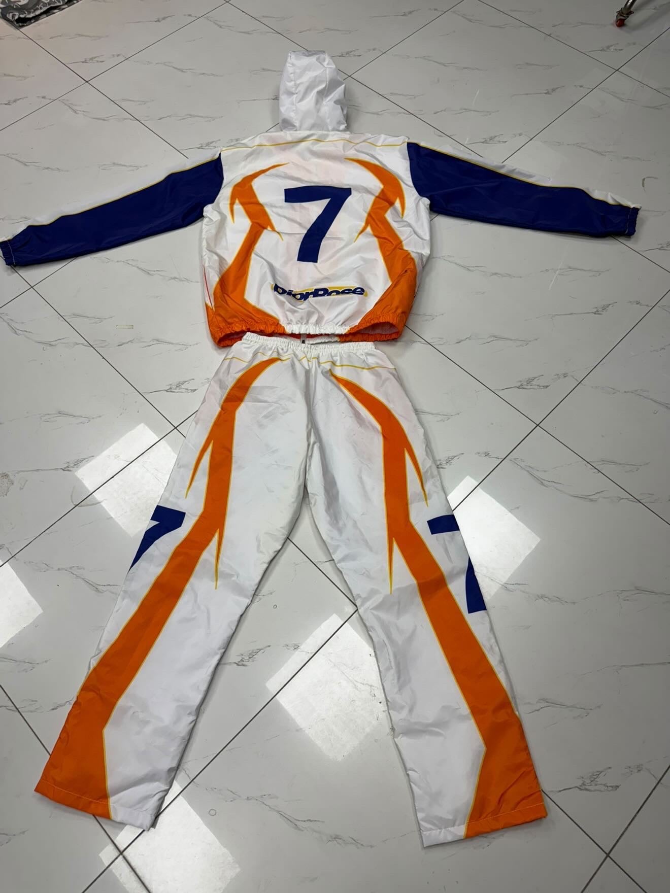 (white/org) Dior rose Olympic edition track jacket