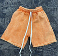 (Orange) men crystal wash shorts