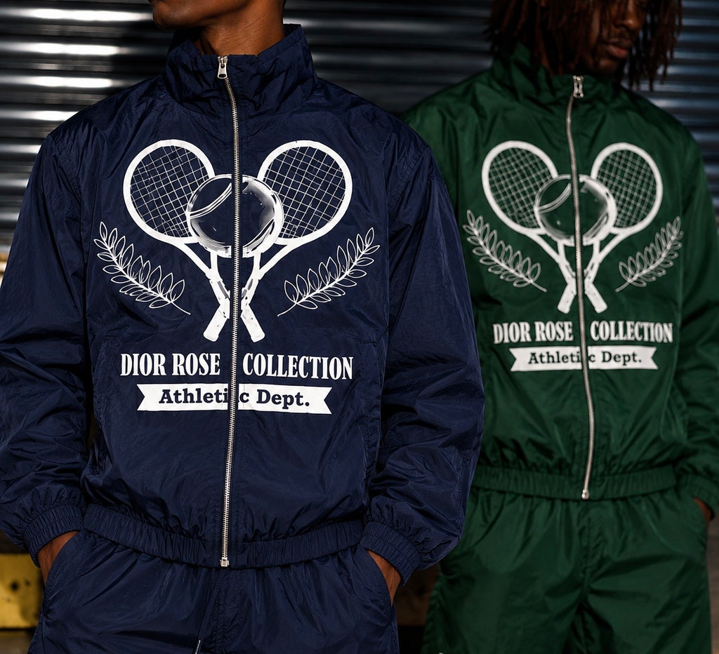 Navy Dior Rose Tennis Club jacket