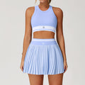 (sky Blue) Dior rose women's tennis skirt set