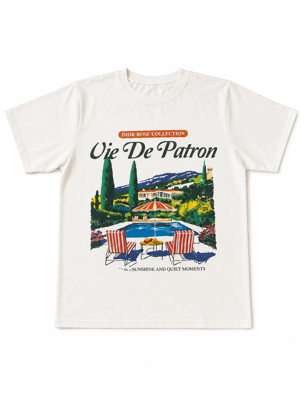 Cream Summer in Monaco Tee