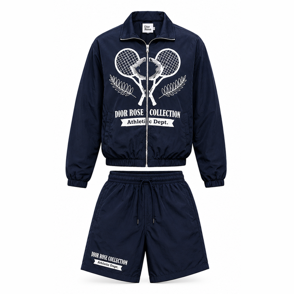 Navy Tennis Club Streetwear Set