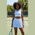 Sky Blue Women's Tennis Skirt Set