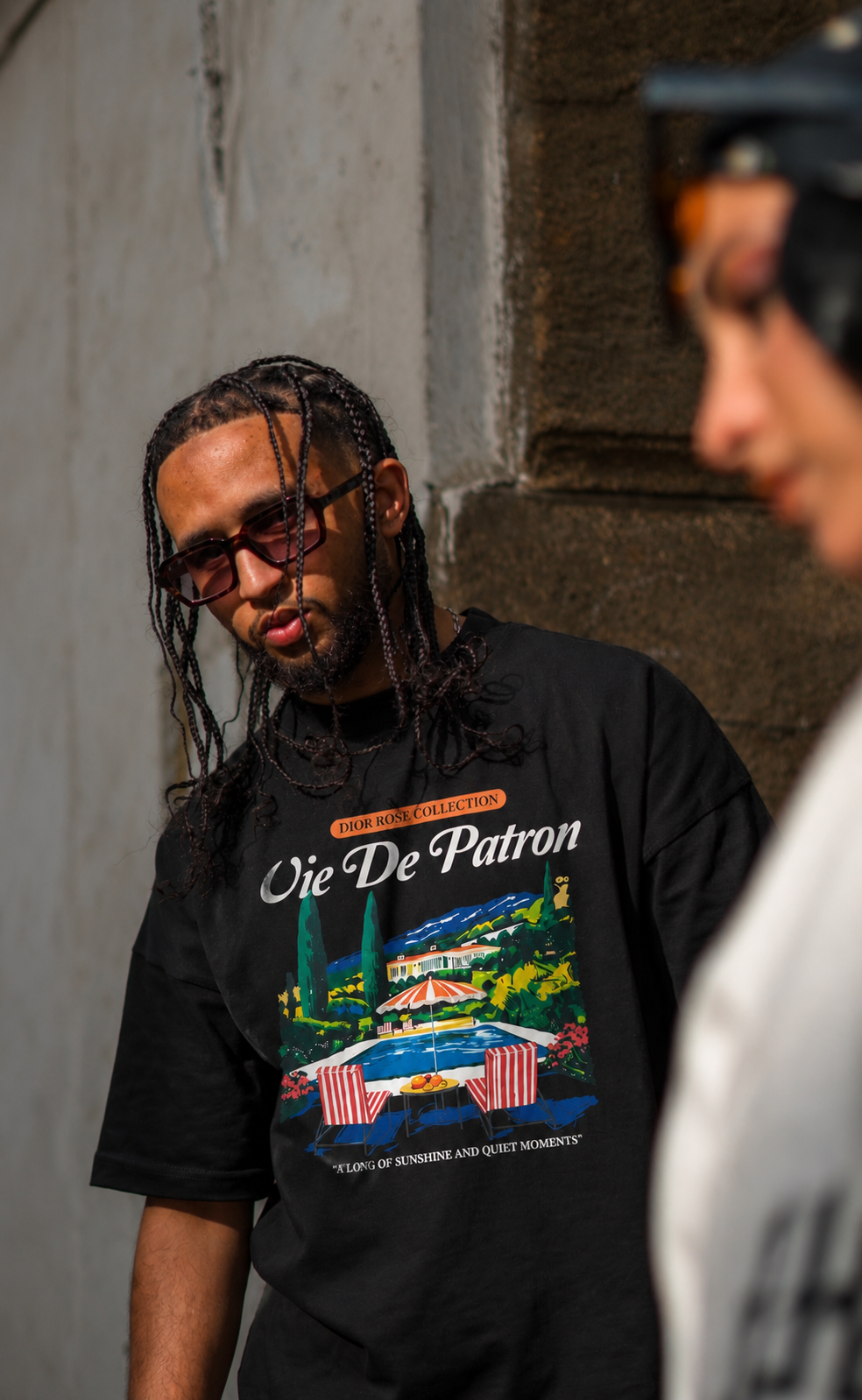 Dior Rose Black "Summer in Monaco" Heavyweight Tee