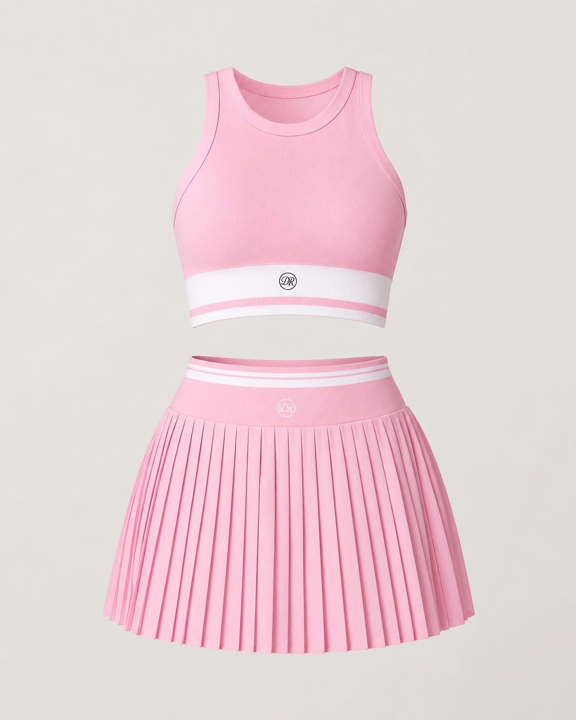 Pink Women's Tennis Skirt Set