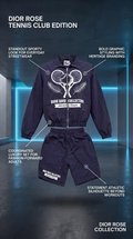 Dior Rose Navy Blue Tennis Club Set