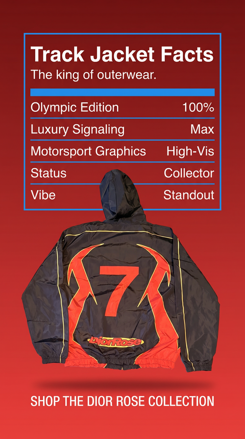 (Black/Red) Dior Rose Olympic Edition Track Jacket
